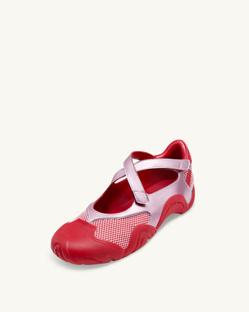 Caitlin 網眼鏤空運動鞋 - 粉紅色