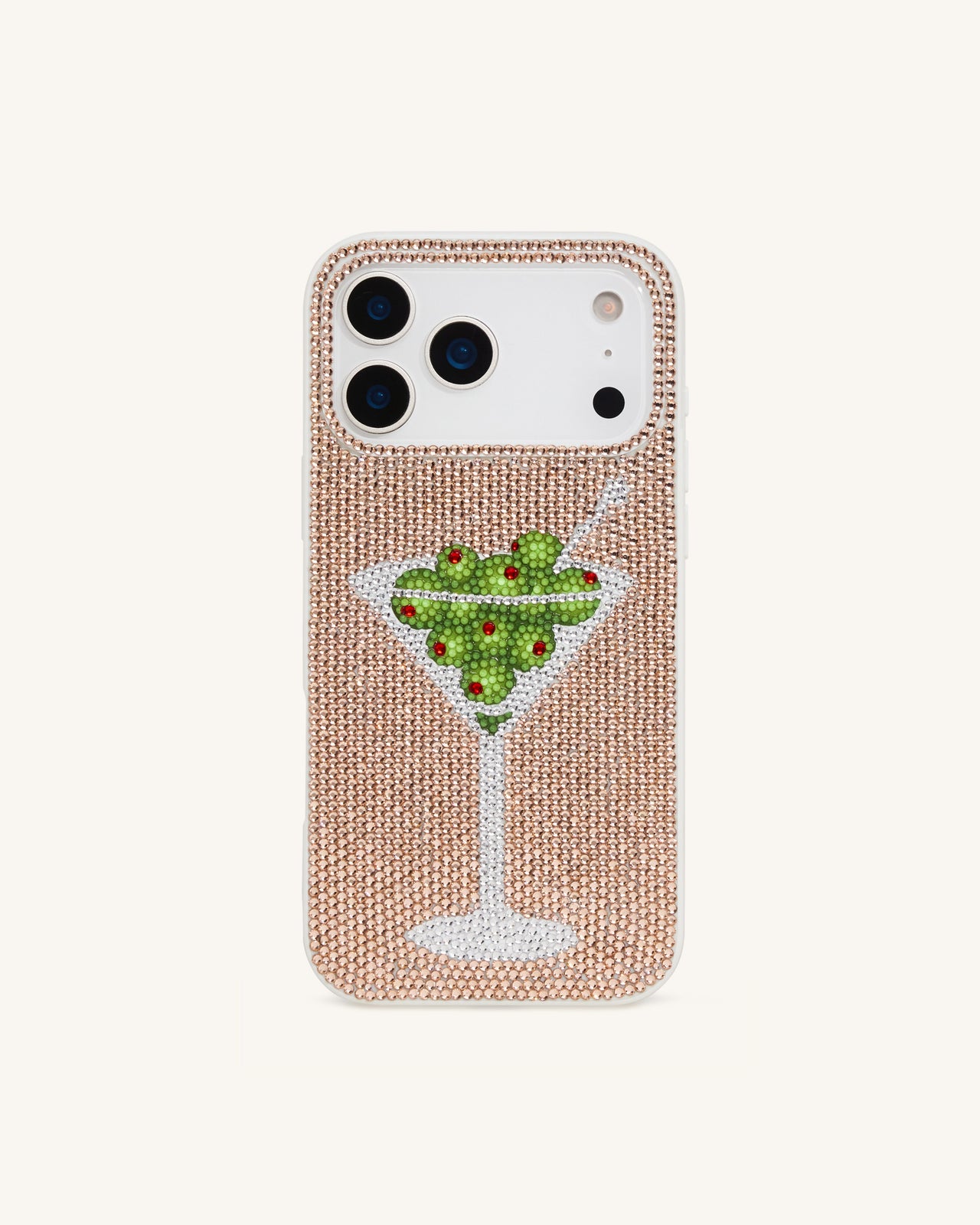 Olive Martini 水鑽手機殼 - 金色