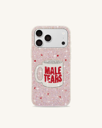 Male Tears 馬克杯圖案水鑽手機殼 - Pink
