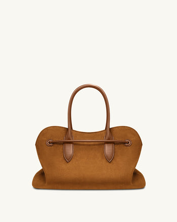 Adele 金屬繩結手挽袋 - 焦糖啡