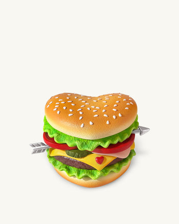 玩味心形漢堡手拿包 - 彩色