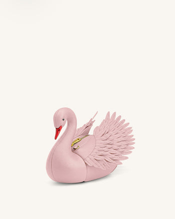 Alani 天鵝造型斜挎包 - 淺粉紅色