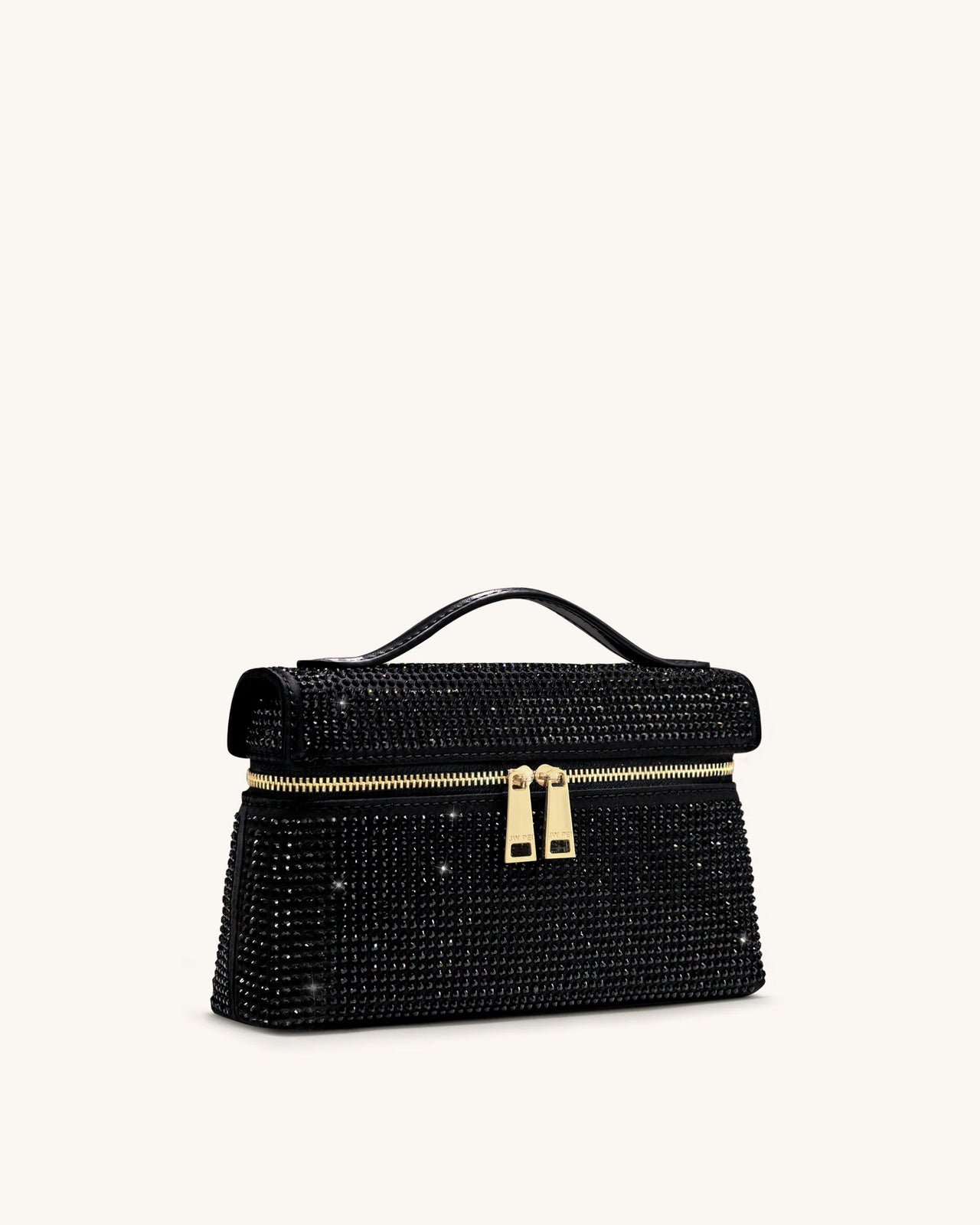 Thea 人造水晶手挽袋 - 黑色