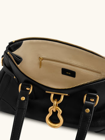 Yvette 加長型托特包 - 黑色