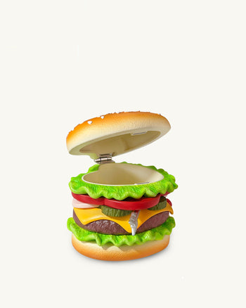 玩味心形漢堡手拿包 - 彩色