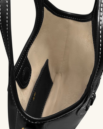 Brooke 迷你束帶綴飾手挽袋 - 黑色