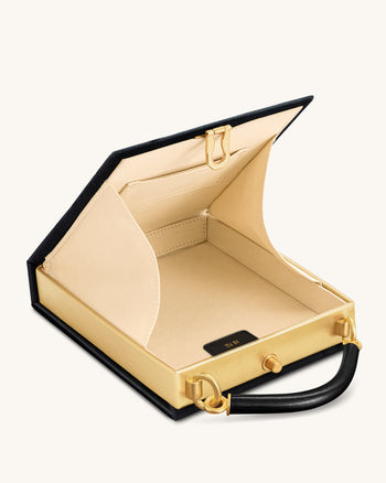 Elle 彩色珠飾書本手挽袋 - 黑色