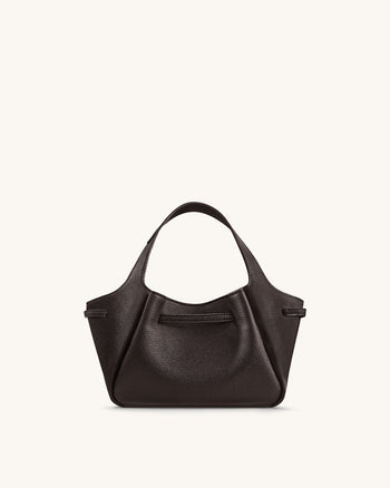 Mabel 軟蝴蝶結手挽袋 - 深啡色