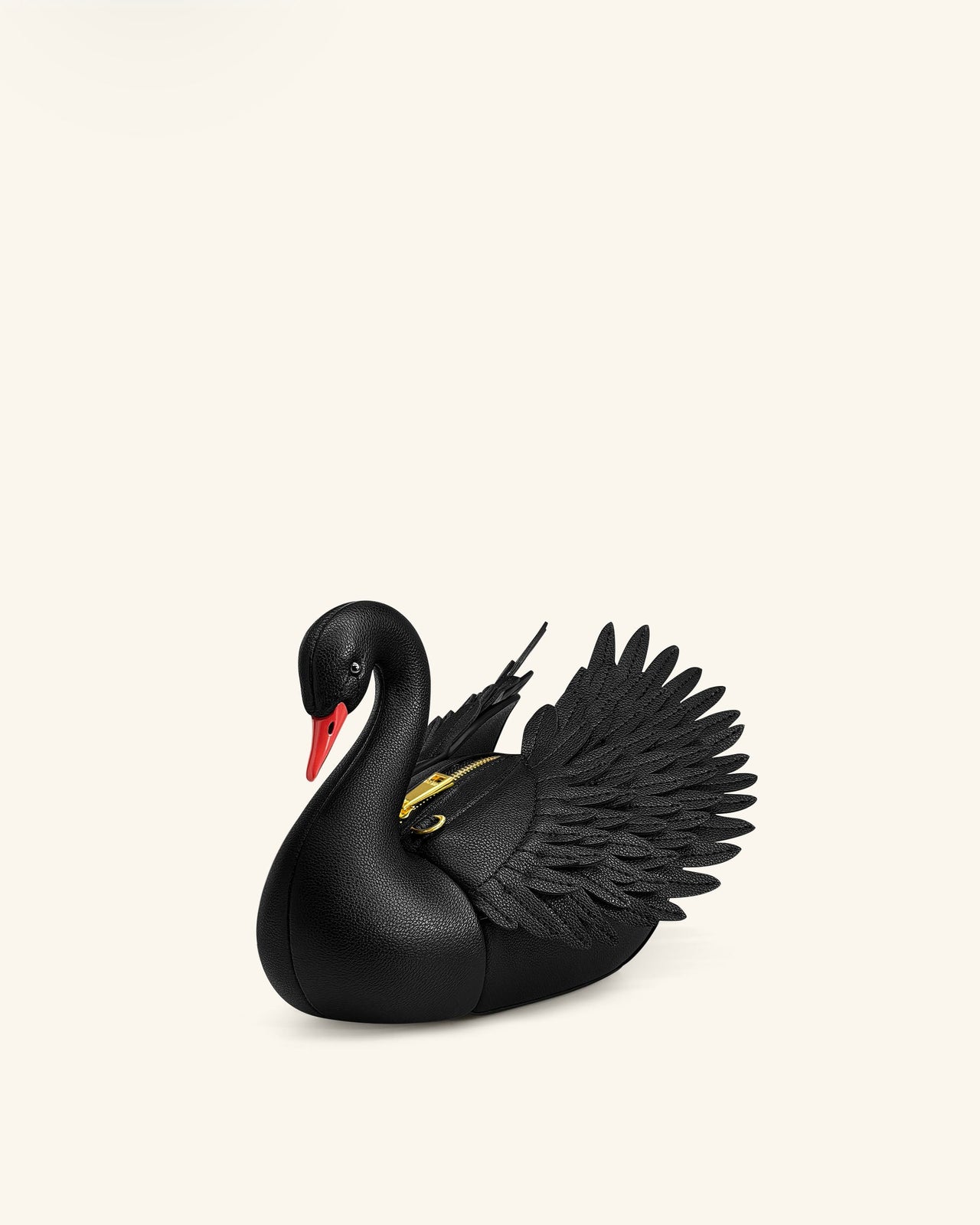 Alani 天鵝造型斜孭袋 - 黑色