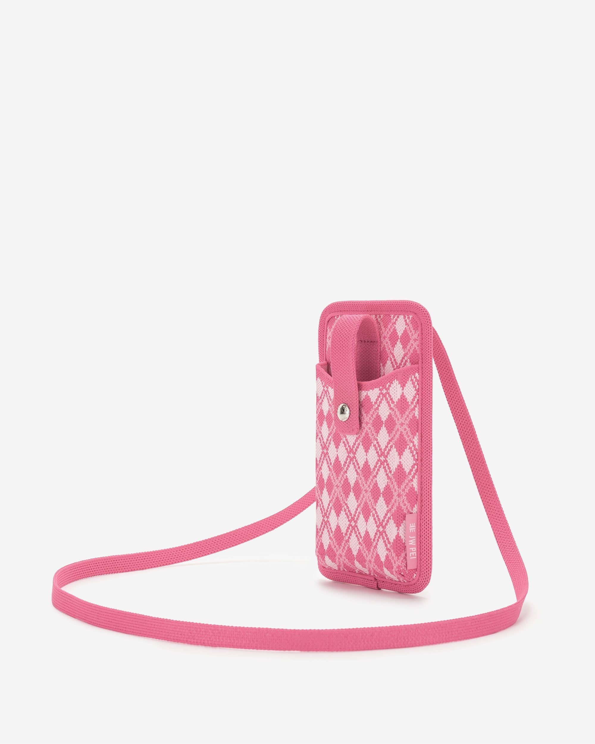 Aylin 針織手機包 - 粉色 & 亮粉色
