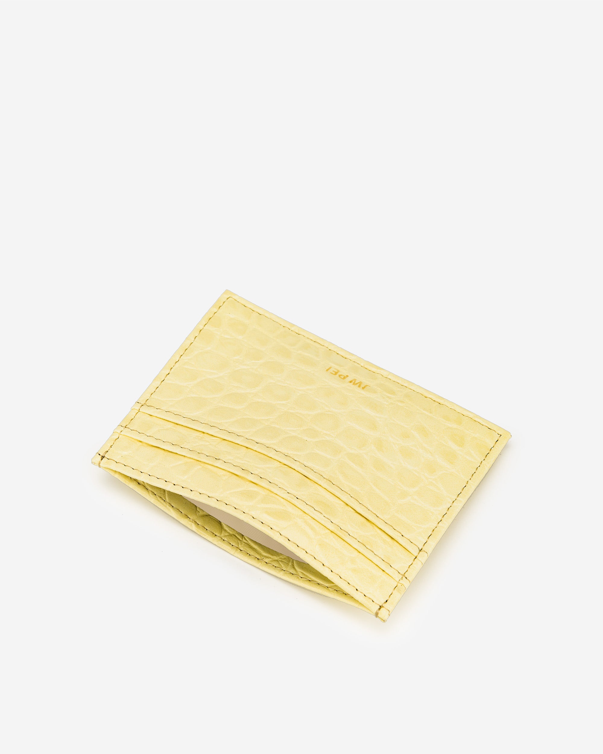 卡包 - 淺黃色鱷魚紋