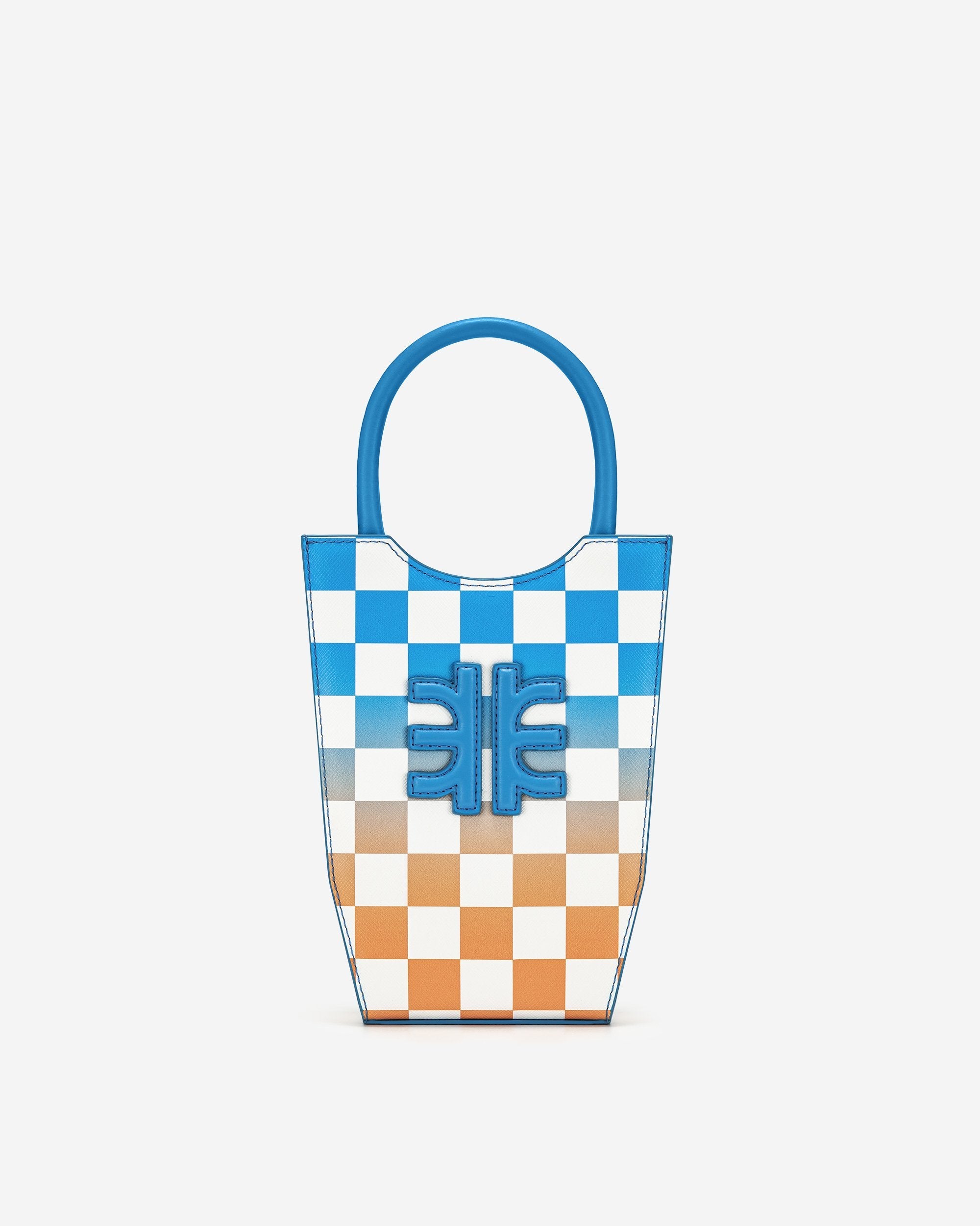 FEI Gradient Checkerboard Phone Bag - Lake Blue & Orange