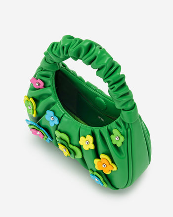 Gabbi 花卉中號手提包 - 綠色