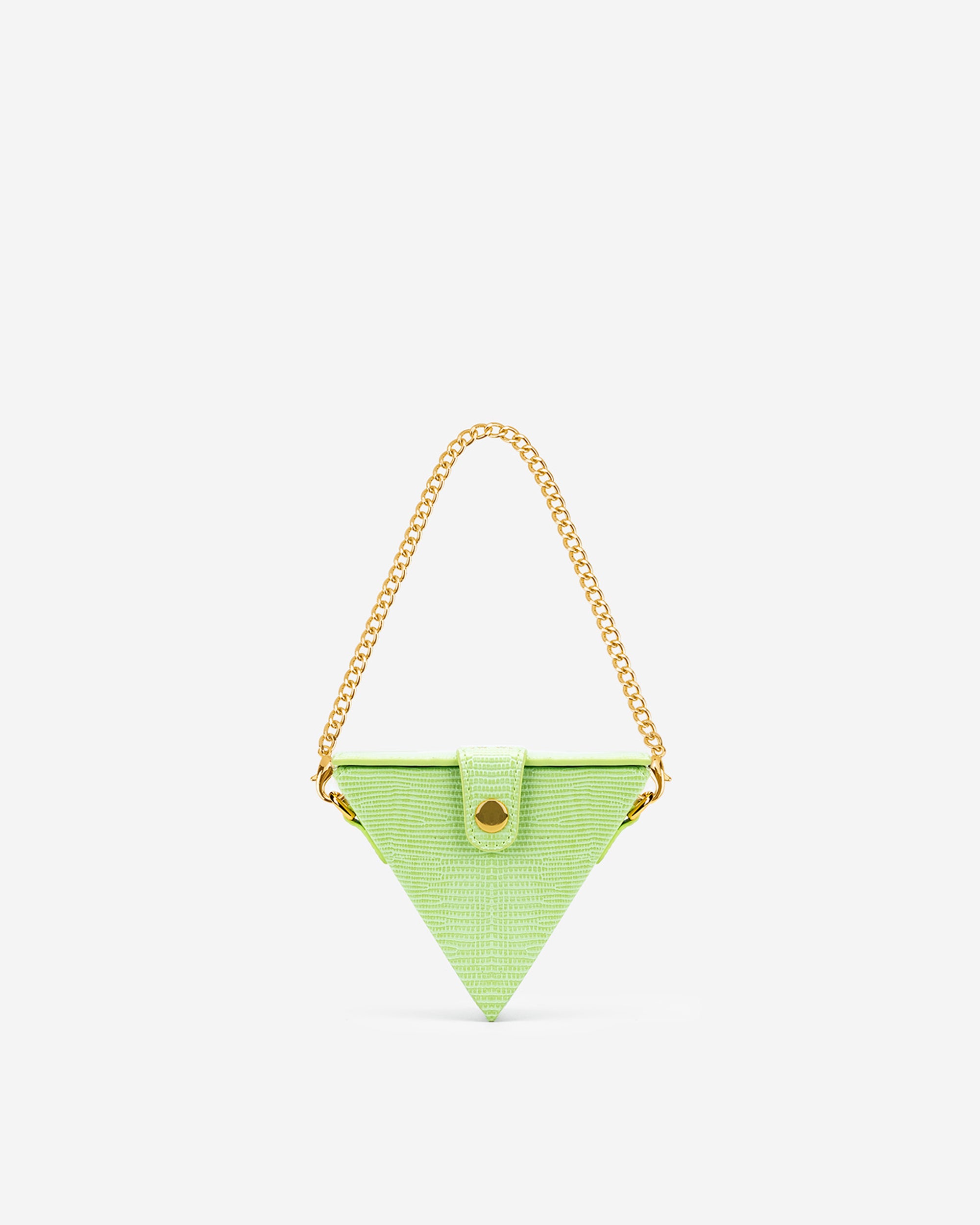 Triangle Mini Box - Lime Green Lizard