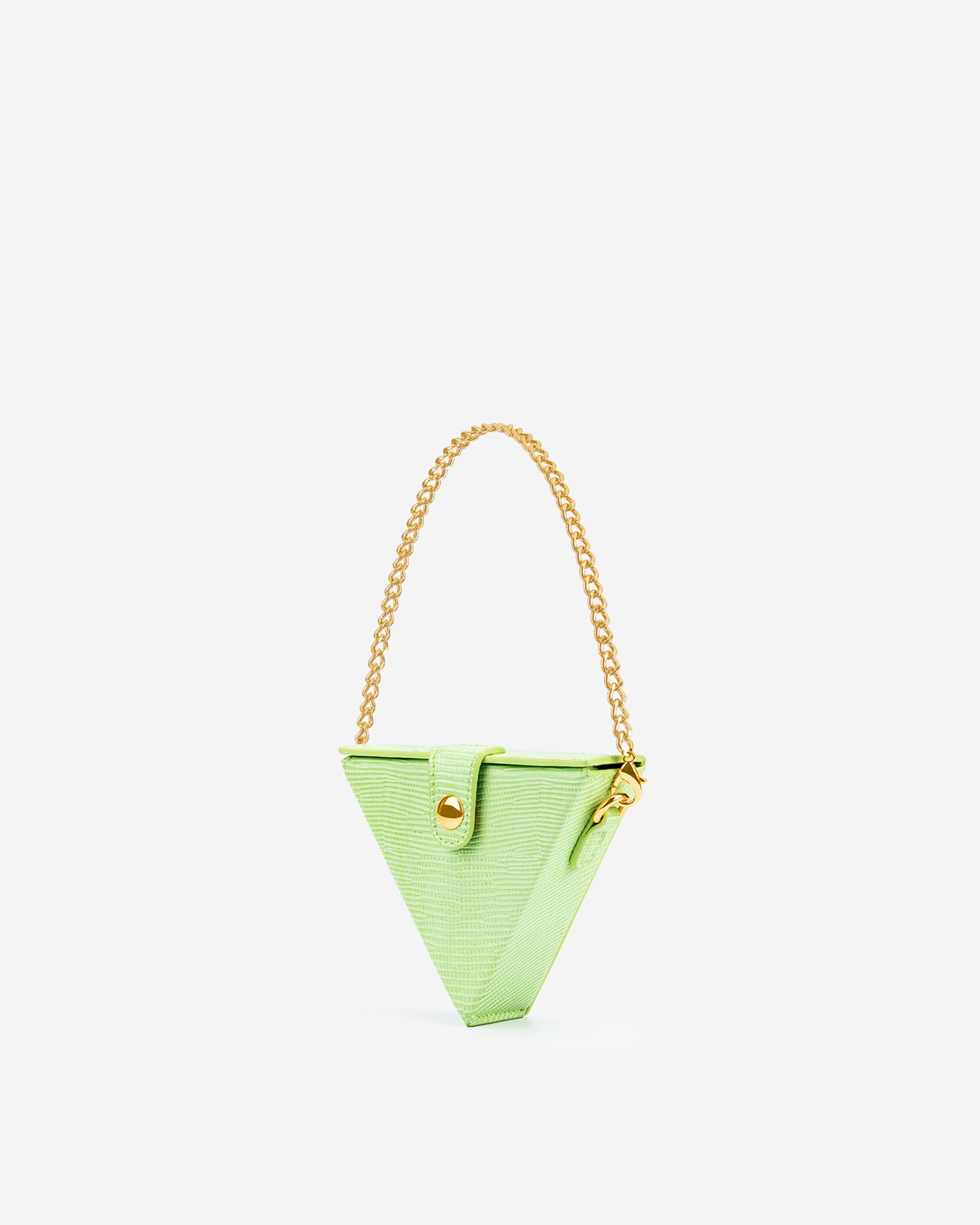 Triangle Mini Box - Lime Green Lizard