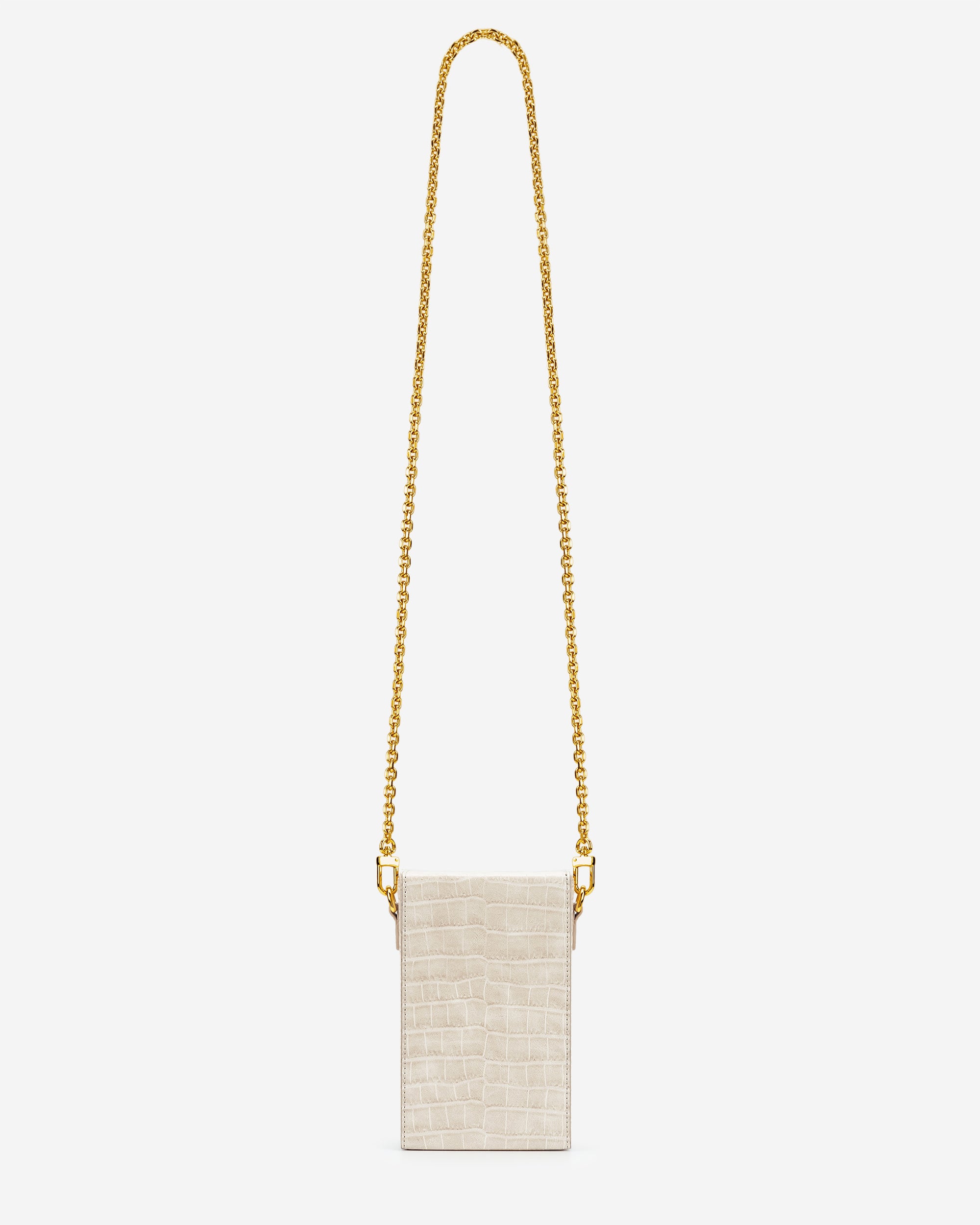 Lola Chain Phone Case - Ivory Croc