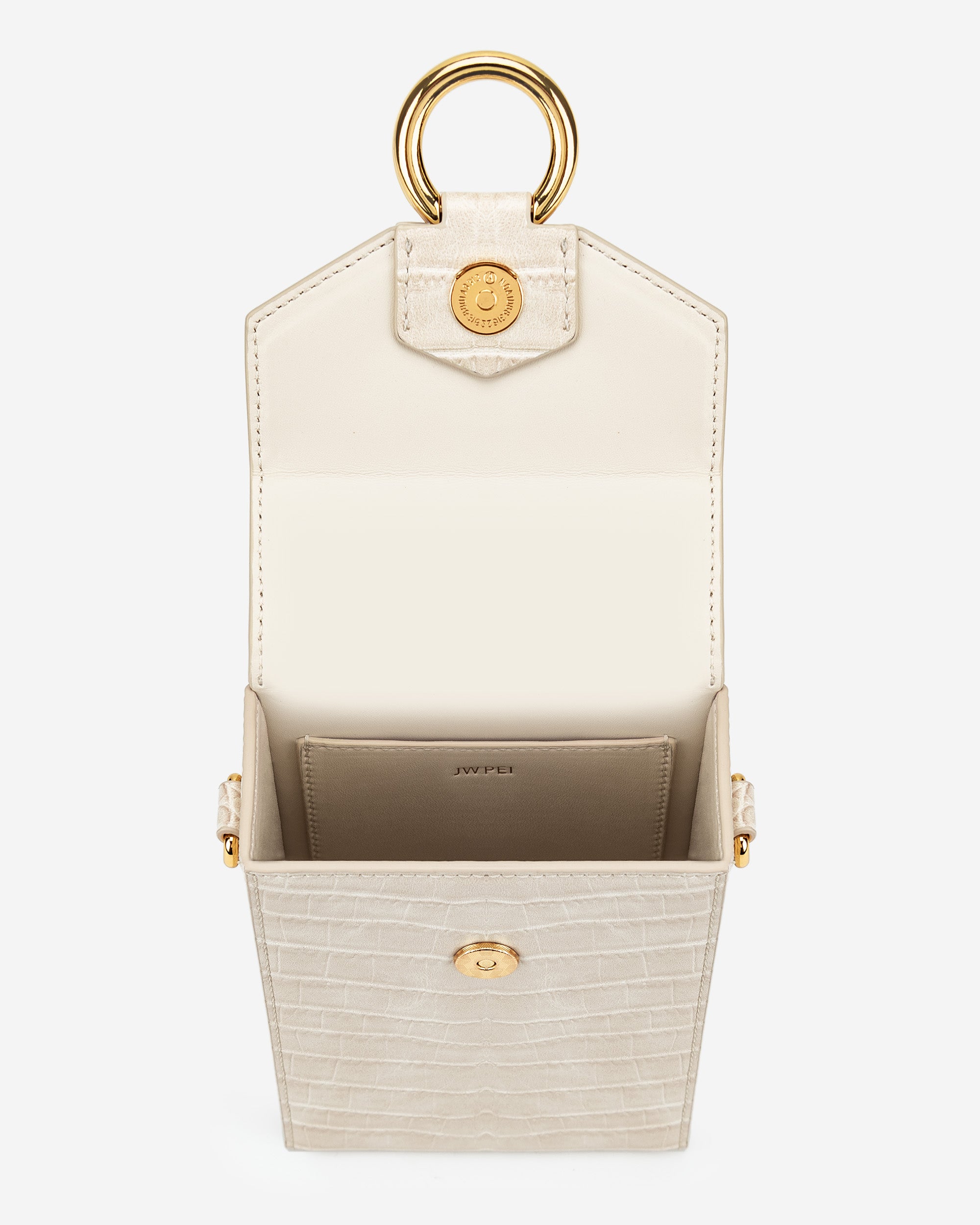 Lola Chain Phone Case - Ivory Croc