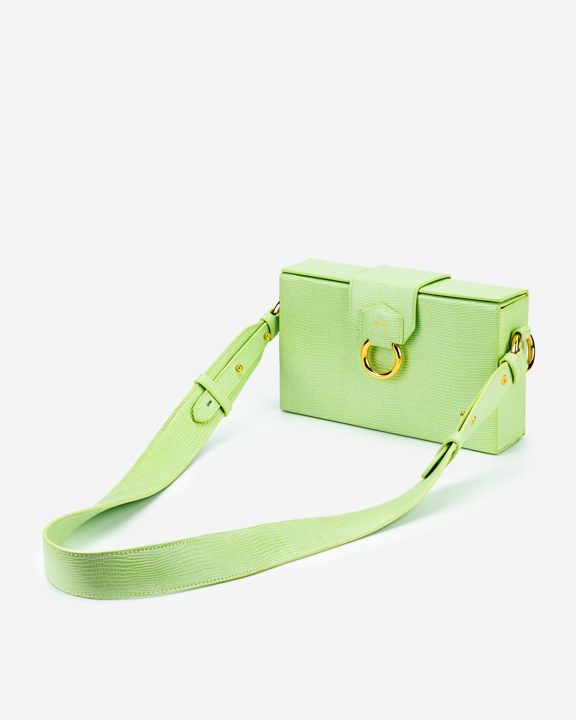 Grace 盒子包 - 青檸綠色蜥蜴紋