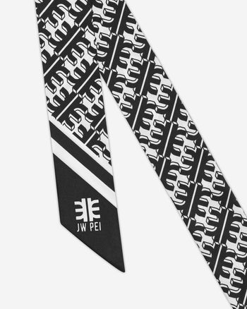 FEI 仿絲斜紋圍巾 - 黑色