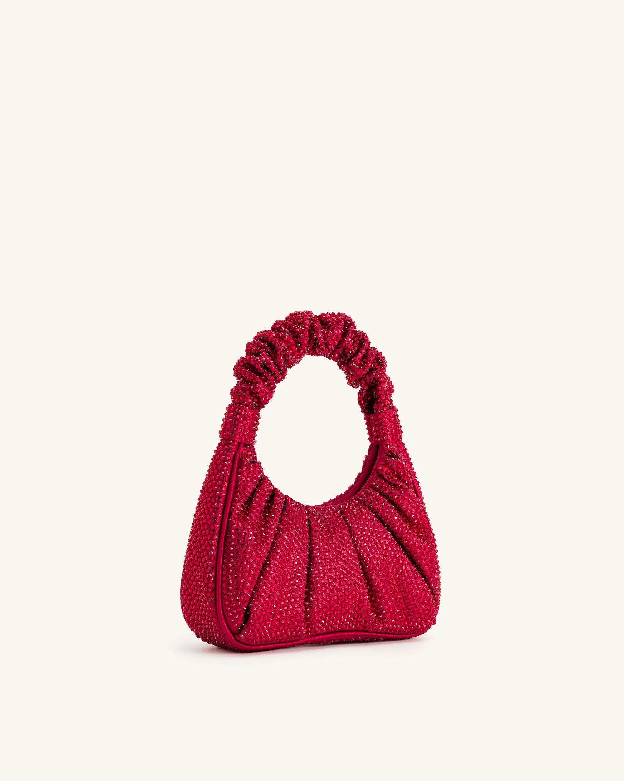 Gabbi 人造水晶中型手提包 - 紅色