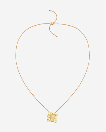 Cosmos 組合項鍊 - 18ct 鍍金&多色鋯石