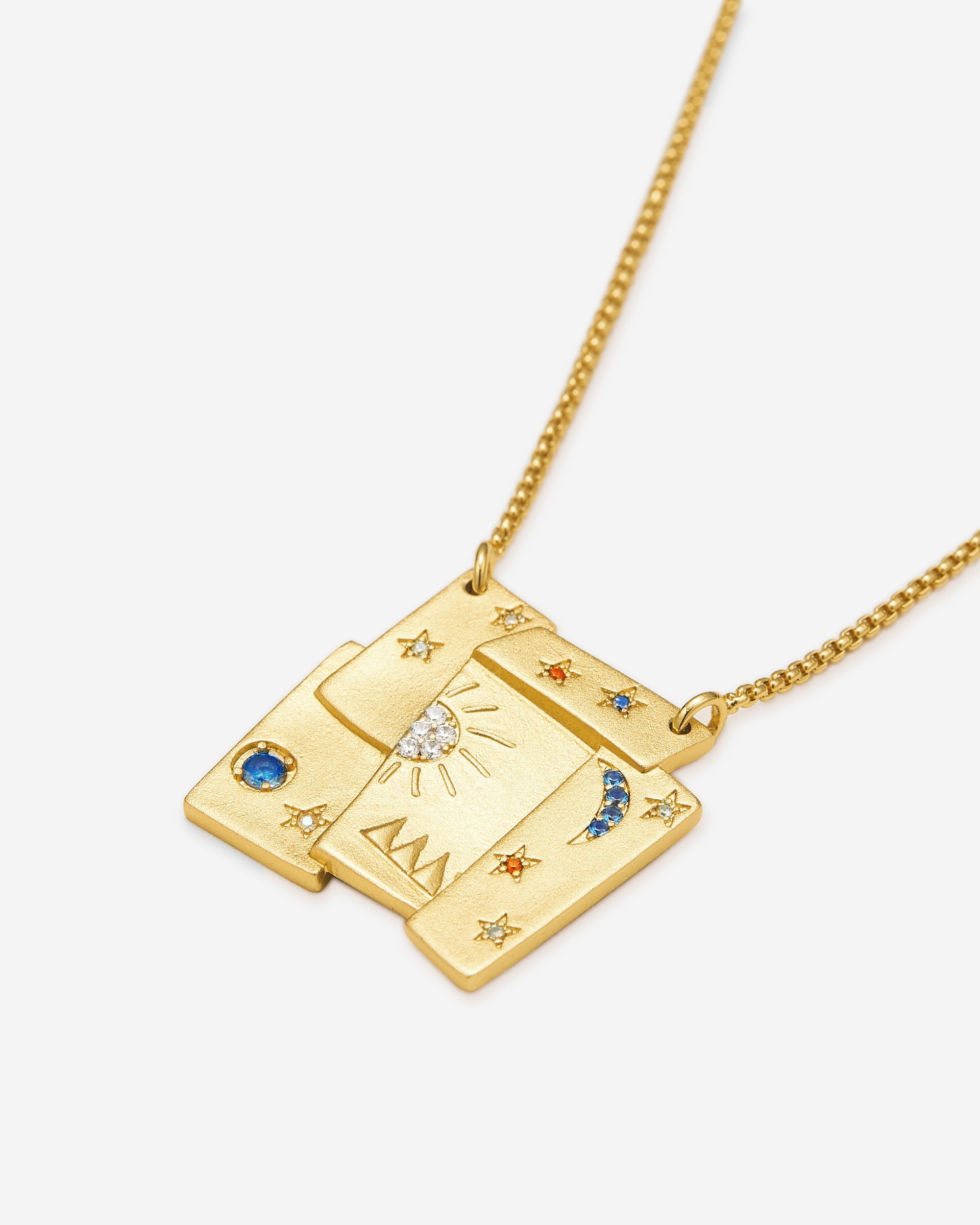 Cosmos Combination Necklace - 18ct Gold Plated & Multicolor Zircon